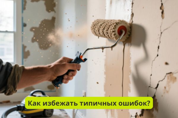 Типичные ошибки при покраске стен фото